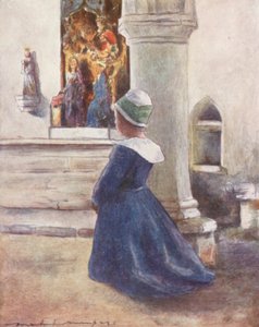 En la iglesia (litografía en color) de Mortimer Ludington Menpes