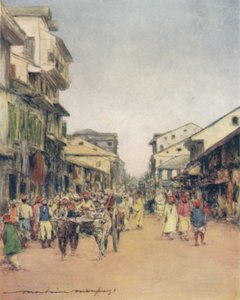 En las calles de Delhi, 1905