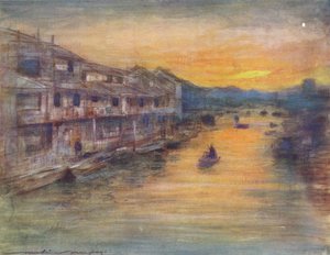 En el Gran Canal, Osaka de Mortimer Ludington Menpes