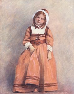 Niños del mundo: American, The Salmon Gown (litografía en color) de Mortimer Ludington Menpes