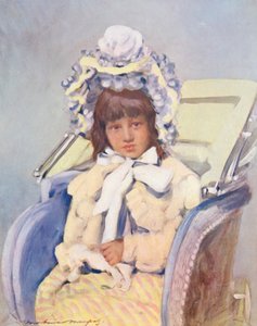 Niños del mundo: Americano, con enfermera (litografía en color) de Mortimer Ludington Menpes