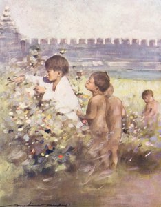 Niños del mundo: Birmanos, un hallazgo (litografía en color) de Mortimer Ludington Menpes