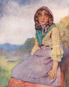 Niños del mundo: Inglés, Country Girl (litografía en color) de Mortimer Ludington Menpes