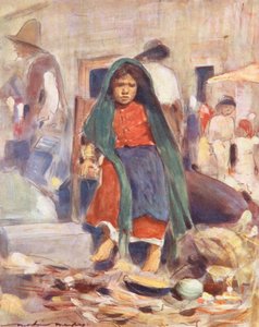 Niños del Mundo: Mexicanos, a por agua (litografía en color)
