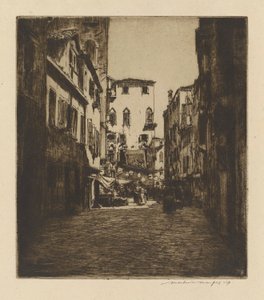 una escena de mercado de Mortimer Menpes