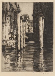 Un canal estrecho, Venecia de Mortimer Menpes