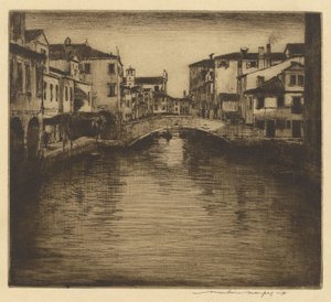 Un canal lateral, Venecia de Mortimer Menpes