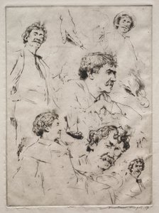 Seis caras de Whistler de Mortimer Menpes
