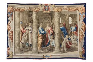 San Pedro cura al tullido, c.1630 (tapiz sobre cartones de Rafael) de Mortlake Tapestry Manufactory