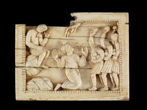 El Apedreamiento de San Esteban, c.1100 de Mosan School