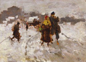 Figuras en la nieve de Mose Bianchi