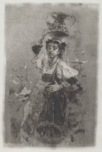 Campesina de la Campagna [Ciociara] de Mose Bianchi