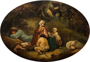 Gitanos en un paisaje, 1804