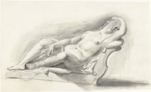 Imagen de mujer desnuda tumbada en un cojín de sofá