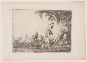 Mercurio mata a Argus, de La historia de Mercurio y Argus de Moses van Uyttenbroeck
