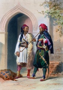 Soldados Arnaout y Osmanli en Alejandría, Egipto de Mouilleron