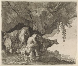 Apolo cuida el rebaño de Admetus de Moyses van Wtenbrouck