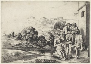 Tobias cura la ceguera de su padre La historia de Tobías (título de la serie) de Moyses van Wtenbrouck