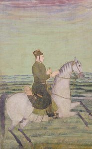 Un noble mogol a caballo, c.1700 de Mughal School