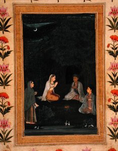 Dama visitando un ashram por la noche, del Pequeño Álbum Clive