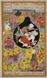 Rustam mata al Div Blanco, 1608