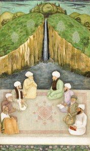 Sabios en discusión religiosa, c.1680 de Mughal School