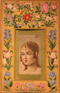 Pintura de una joven belleza, Irán, 1740s-50s