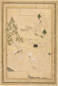 Picnic en las montañas, ilustración de una sola página de Muhammadi