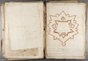 Portafolio de dibujos de Mutio Oddi de Urbino y otros - Po Fume, c.1635-40