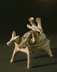 Carro, de la tumba de Marcopoulo, Ática, Período Heráldico Tardío IIIA-IIIB, 1400-1200 a.C. de Mycenaean