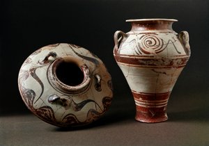 Arte micénico: jarrones de cerámica