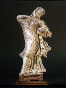 Civilización micénica: bailarina velada de Tanagra, siglo III a.C., Museo della Scala, Milán de Mycenaean Mycenaean