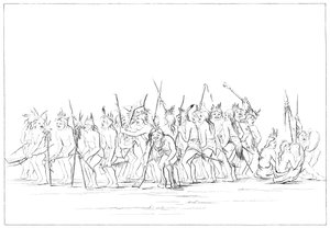 Danza del perro de los Sioux, 1841 de Myers and Co