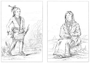 Nativos americanos, frontera noroeste, 1841 de Myers and Co