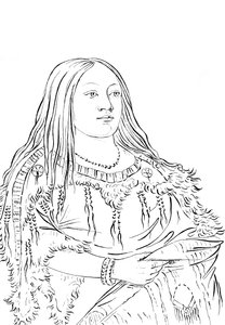 Retrato de una mujer nativa americana, 1841 de Myers and Co