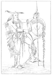 Valiente Sac o Fox, Isla de Rock, Alto Mississippi, 1841 de Myers and Co