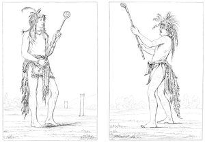 Jugadores de pelota Sioux, 1841 de Myers and Co