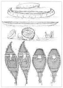 Canoas sioux y raquetas de nieve chippewa, 1841