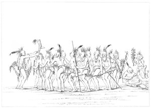 Danza de esclavos, Sac y Fox, Rock Island, Alto Mississippi, 1841
