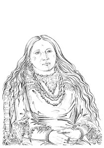 El gemelo, matrona de la tribu Riccaree, 1841
