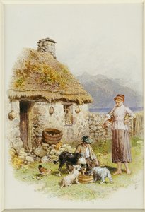 Una Cabaña en las Tierras Altas de Myles Birket Foster