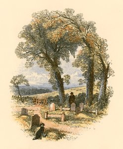 Escena de un cementerio de Myles Birket Foster