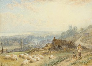 Hythe (acuarela) de Myles Birket Foster
