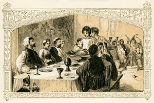 Banquete de Navidad medieval de Myles Birket Foster