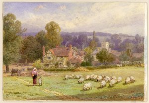 La cabaña de Milton en Chalfont St Giles, Bucks de Myles Birket Foster