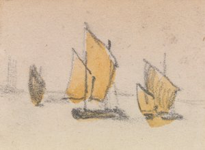 Uno de un grupo de tres estudios sobre el Logo veneciano de Myles Birket Foster