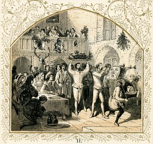 Presentando la cabeza del jabalí de Myles Birket Foster