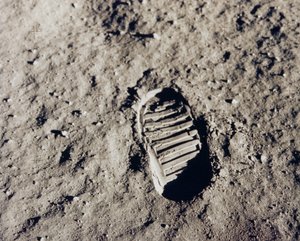 Huella del Apollo 11 en la Luna, julio de 1969 de NASA Images