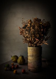 Naturaleza muerta con flores de Moody de NOB NOZA