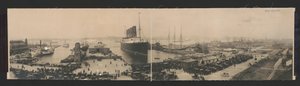 El Lusitania al final de su viaje récord de N.W. Penfield